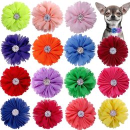 Dog Apparel 20/50pcs Flower Collar For Small Cat Bow Tie Accessories Removable Dogs Pets Bowties Fashion Pet Supplies
