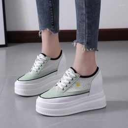 Fitness Shoes 2024 Platform Women Sneakers Summer Stylish Thick Sole Casual 9.5CM Breathable Mesh Walking Woman Zapatos Mujer