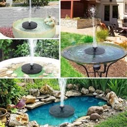 Garden Decorations Solar Mini Water Fountain Floating Pool Pond Waterfall Bird Bath Pump For Decor