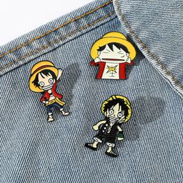 Boys japanese one piece characters enamel pin Cute Anime Movies Games Hard Enamel Pins Collect Metal Cartoon Brooch Backpack Hat Bag Collar Lapel Badges