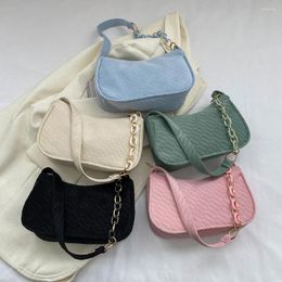 Evening Bags Fashion Women Pure Colour Shoulder Underarm Bag Casual Elegant Ladies Small Hobos Brand Designer Handbag Purse Versatile Hobo