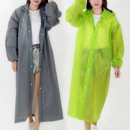 Raincoats Fashion Thickened EVA Raincoat Women Outdoor Portable Waterproof Rainware Rain Jacket Poncho For Travel Camping Hiking