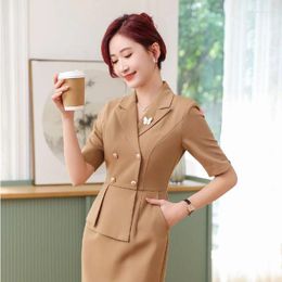 Party Dresses JUPAOPAO2024High Quality Professional Dress Women's Summer Temperament Waist Tightening And Slimming Company Workplace Uniform