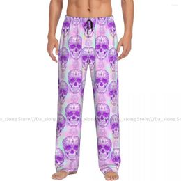 Men's Sleepwear Men Sleep Bottoms Male Lounge Trousers Sugar Skull And Floral Pattern Pajama Pants