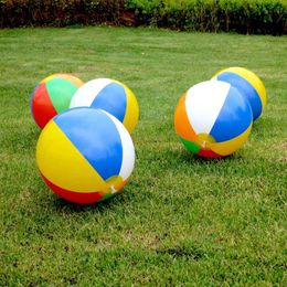 Sand Play Water Fun New Colour Inflatable 23CM Childrens Beach Swimming Pool Game Ball Inflatable Childrens Rubber Soft Swimming Splash Toy DS49 Q240517