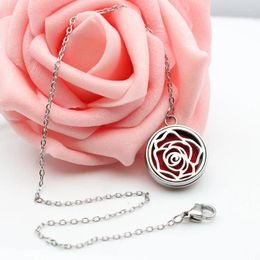 Brooches 18mm Stainless Steel Brooch Locket Diffuser Face Clip With Chain Essential Oil Magnet Buckle