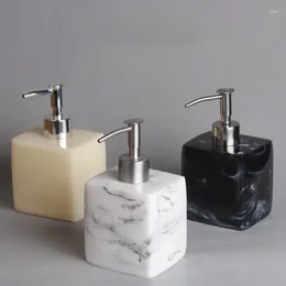 Liquid Soap Dispenser European Style Creative Marble Pattern 400ml Resin Bottle Household Shower Gel Shampoo Facial Cleanser Dispensing