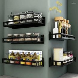 Kitchen Storage Bathroom Seasoning Stainless Rack Punch-free Wall-mounted Shelves Organiser Bottle Steel Spice