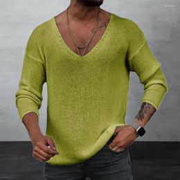 Men's Sweaters Men 2024 Spring V Neck Rib Bottoming T-shirts Pullover Autumn Long Sleeve Slim Fit Tees Tops Simple Casual Plain Thin Knit