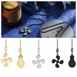 Decorative Figurines Light Shape Ceiling Fan Pull Chain Metal Chandelier Hanging Extension Cord Home Switch Handle Pendant