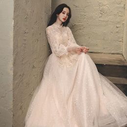 Ethnic Clothing Wedding Bride Bridesmaid Dress Champagne Celebrity Host Dresses Birthday Performance Clothes Evening Party Gown Long