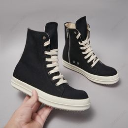 Italy Designer Men Sneaker Outdoor Women Ankle Boot High Top Flat Platform Luxury Canvas Rock Zipper Lace-up Casual Basket Road Favourite Black New Seasons Trainers