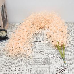 Decorative Flowers 1pcs Artificial Plant Willow Leaf Vines Wall Hanging Rattan Branches Outdoor Garden Home Decoration Plastic Green Ivy