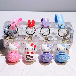 keychains woman designer keyring for women accessories cartoon figure anime Taekwondo buckle car key chain men's Creative silicone figure key chain pendant 038