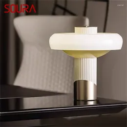 Table Lamps SOURA American Style Light Postmodern Simple Creative Mushroom Decorative For Living Room Bedroom LED Desk Lamp