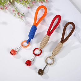 Keychains Colourful Keychain Lanyard Unisex Anti-Lost Wrist Strap Paracord With Key Ring For Phone Camera U Disc Bottle