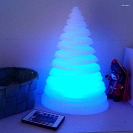 Table Lamps 10inch Christmas Tree 25cm Xmas LED Indoor Outdoor Rechargeable Lithium Battery Lighting Garden Decoration 20pcs/lot