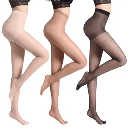 Women Socks 10 Denier Spring Upshift Stockings Bikini Sexy Girls Nylon Thin Pantyhose Black Cored Wire Female