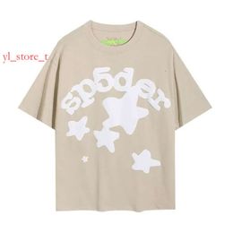 Sp5ders T-Shirt Designer 555 Tee Luxury Fashion Mens Tshirts Early Spring New Pure Cotton Printed Tshirt Loose Letters For Men And Women Sp5ders T-Shirt a3e0