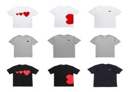 Play Mens t Shirt Designer Red Commes Heart Casual Women Garcons s Badge Des Quanlity Ts Cotton Cdg Embroidery Short Sleeve8908427
