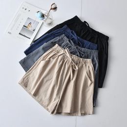 Casual Womens Summer Shorts High Waisted Cotton Linen Solid Sports SXL Fashion Basic Short Pants 240510