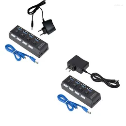 Computer Cables USB 3.0 Power Adapter 4 Ports Multi Splitter Hub 3.0USB 50CM Cable Docking Station