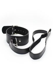 Neck Collars with Leash Fetish SM Slave Neck Cuffs BDSM Bondage Restraints PU Leather Sex Product for Couples Sex Toy Women Men2771305