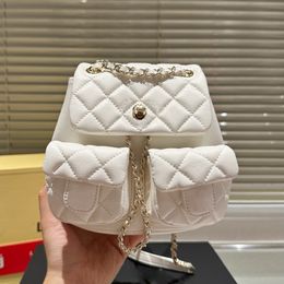 Mini Designer Backpack luxury designer bag backpack for womans designers school bag lady fasion Shopping casual travel leather chain lattice bag