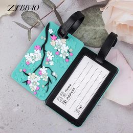 Portable Label Flower Pattern Luggage Travel Tag Suitcase ID Address Antilost Pendant Baggage Boarding Accessories 240517