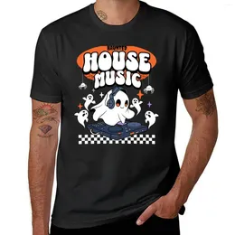 Men's Tank Tops HOUSE MUSIC - Haunted Ghost Dj (white) T-shirt Anime Clothes Boys Animal Print Mens