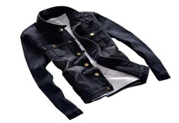 2022 New Style Mens Denim Jackets Autumn Winter Fashion Bomber Coat Men Black Long Sleeve Jeans Outwear Plus Size 5XL Casual Chaqu3371167