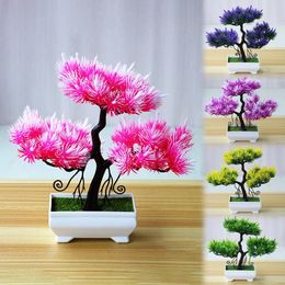 Decorative Flowers Artificial Potted Green Plants Bonsai Small Tree Fake Ornaments El Home Room Garden Party Decoration