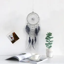 Decorative Figurines Grey Two-Ring Dream Catcher Wall Decoration Ins Style Home Pendant