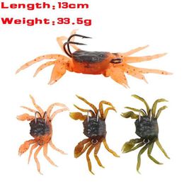 Baits Lures 3D simulation of silicone soft bait crab bait with fishing hook fishing bait with fishing hook fishing bait with fishing hook soft baitQ240517