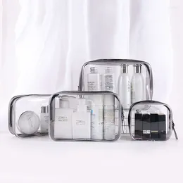 Storage Bags 1PCS Transparent Cosmetic Bag PVC Women Zipper Makeup Beauty Case Travel Make Up Organizer Bath Toiletry Wash