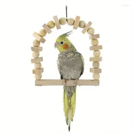 Other Bird Supplies Parrot Wooden Stand Playstand With Chewing Beads Cage Sleeping Play Toys For Budgie Birds Swing Toy