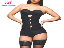 WholeZipper And Hooks Combo Rubber Latex Waist Trainer Sexy Waist Training Corsets Underbust Waist Cincher Zip And Clip Waist6342089