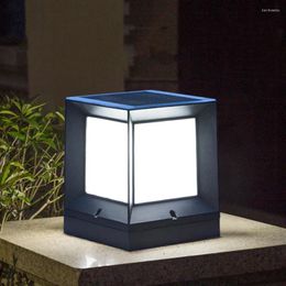 Thrisdar Outdoor Garden Solar Gate Post Lamp Fence Park Villa Front Door Pillar Light Pathway Lawn Chapiter