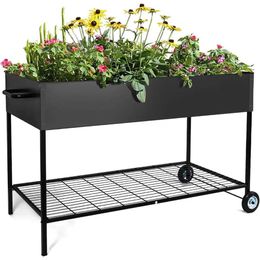 Planters Pots Outdoor lifting plant box for plant gardening pots metal lifting garden bed with large legs flower pot suppliesQ240517