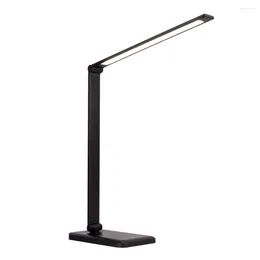 Table Lamps LED Desk Lamp For Study With Wireless Charger 5Brightness Levels Light Reading Office Home US Plug