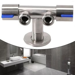 Bathroom Sink Faucets 304Stainless Steel Faucet Dual Control Double Handle Cold Water Toilet Angle Valve Outlet Accessory