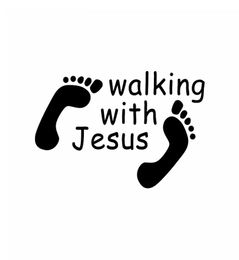 creative Jesus car sticker walking with Jesus vinyl car decorative decal CA00749964866