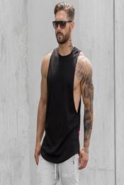ONeck Mens Summer Gyms Clothing Fitness Bodybuilding Tank Top Stringer Singlet fit Solid Colour Vest Sleeveless Shirts Male S3616494
