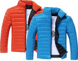 Mens jaquetas de inverno de manga comprida casacos de bolso de bolso sólido jaqueta de ajuste slim4402230
