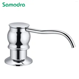 Liquid Soap Dispenser Samodra With Bottle Chrome/Nickel Brass Pump Head For Kitchen Sink Dispensers Accessories