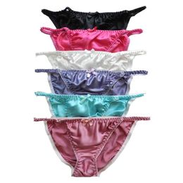 Yavorrs 6pcs New style 100 Silk Women039s String Bikini Panties Underwear9030496