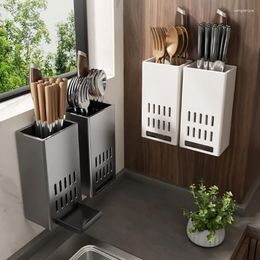 Kitchen Storage Wall-mounted Chopstick Rack Self-adhesive Installation Spoon Fork Keep The Clean And Tidy Tableware