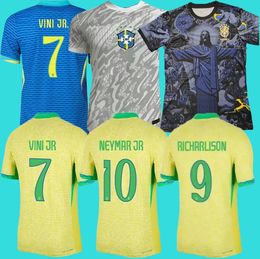 2024 bRAZILS soccer jerseys 24 25 CASEMIRO L.PAQUETA Special concept RICHARLISON NEYMAR shirt RAPHINHA G.JESUS VINI JR RODRYGO Kids Kit Football top Uniform 666