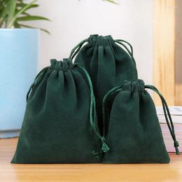 Shopping Bags 50pcs/lot 10x12cm Velvet Jewellery Pouches Gift Drawstrings Bag Pouch Christmas Decor Can Be Customized