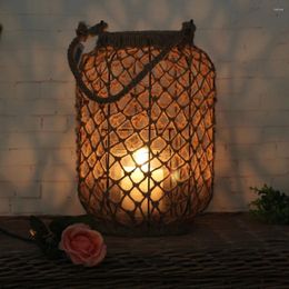 Candle Holders Handmade Vintage Lantern Rustic Outdoor Table Garden Stand Retro Hanging Porta Velas Moroccan Home Decor